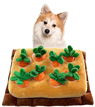 SLuB Schnüffelteppich Hund, Hund Karotte Spielzeug, Spielzeug für Haustiere, Verwendet für Haustier Futtersuche, Schnüffeltraining, Beseitigung von Langeweile und Stress (Orange)