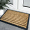 JKZ RUG AND DOORMATS Door Mats Outdoor Backdoor Dirt Trapper Heavy Duty Mat Natural Coir Thick Stripe Mat Brown Shoe Scrapper Long Lasting Easy Clean Front Back Door Mats