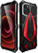 WEYNR Case for iPhone 12 Pro Max Metal Case, Heavy Duty Shockproof Cover,360° Full Body Protection front and back Case,Outdoor Armour Aluminum Military Bumper Cover for iPhone 12 Pro Max,Black red