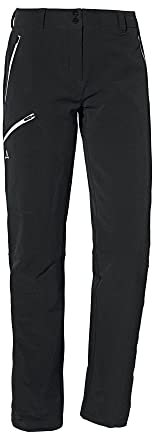 Schöffel Damen Pants Ascona Warm L, warme Wanderhose mit 4 Wege-Stretch, wasserabweisende, atmungsaktive Thermohose, black, 44