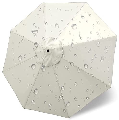 LoveisLove Toile de Rechange pour 8 Baleines Parasol Déporté 3m Tissu de Polyester de Rechange 30+ Protection UV pour Parasol de Terrasse Parasol de Table sur le Balcon, Terrasse, Zone Herbe, Bar