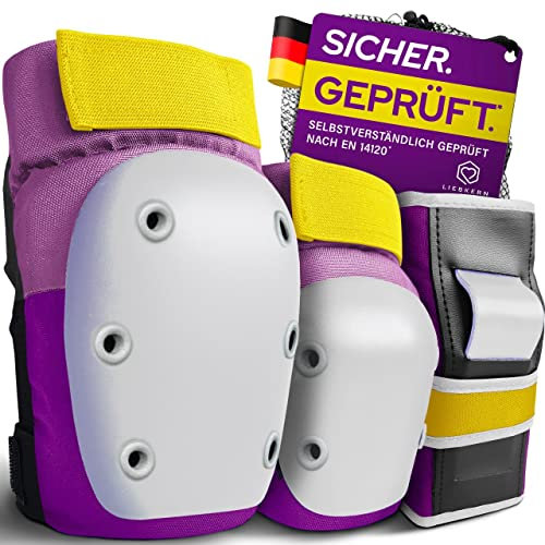 Liebkern Skate Protektoren Set für Erwachsene & Kinder [Unisex] - Ideal für Inliner, Skateboard, Scooter - Knieschoner Inliner Schoner Set