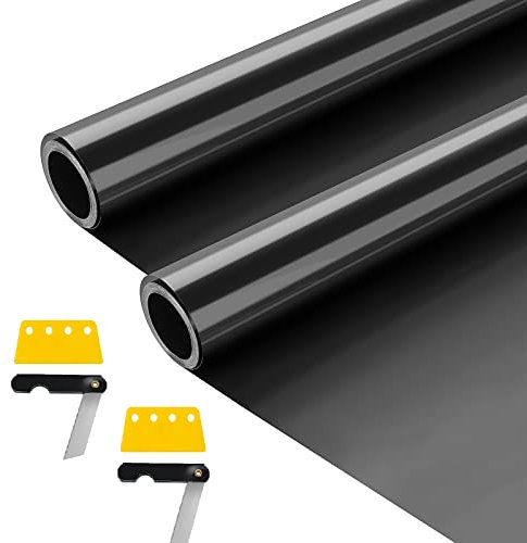 Trintion 2PCS Black Window Tint Film for Car & Vans