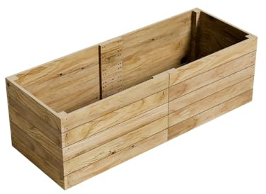 Conka Garden - Wooden Raised Bed Kit - Large Garden Planters for Vegetables, Herbs, Flowers – Start Growing Plants Earlier & Better - Durable & Resistant FSC Treated Timber 90cm L x 240cm W x 76cm H