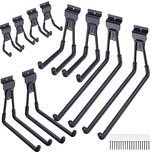Heevir Slatwall Hängehaken, 7,1 bis 27,9 cm Garage Slatwall Zubehör, Multi Size Heavy Duty Slatwall Hangers, 10 Stück