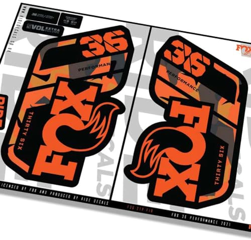 Fox 36 Performance 2021 Gabel-Aufkleber – Fire CAmo – lizenziert von Fox Matt