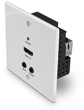 LINDY 70 m Cat.6 HDMI 4K60, IR & RS-232 HDBaseT UK Wandplattenverlängerung, Transmitter