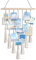 ecooe Foto colgante de macramé para colgar en la pared, marco de fotos, collage bohemio, decoración para la decoración del hogar, con 24 pinzas de madera y 1 clavo sin dejar rastro (100 cm x 40 cm)