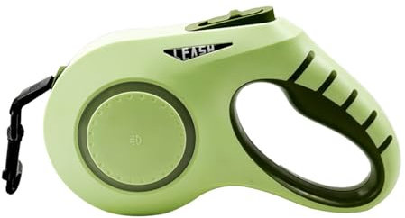 PETCUTE Hundeleine Einziehbar mit Licht, Hundeleine Ausziehbar,Hundeleine 6m mit Rutschfester Griff, Wiederaufladbar Hundeleine für Kleine/Mittelgroße Hunde und Katzen,Einhandbremse,Sperre Pausieren