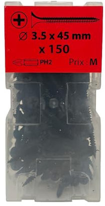 150 vis placo 3,5x45mm phosphaté Viswood