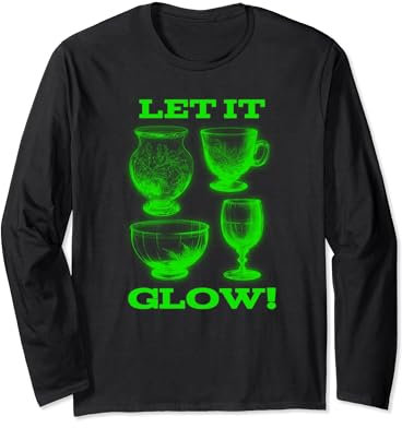 Let It Glow! Verrerie lumineuse en verre uranium vert Manche Longue