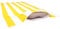 Olly & Rose Serviette de plage en microfibre de luxe extra large avec poche zippée et oreiller gonflable et motif réversible Jaune 300 g/m²