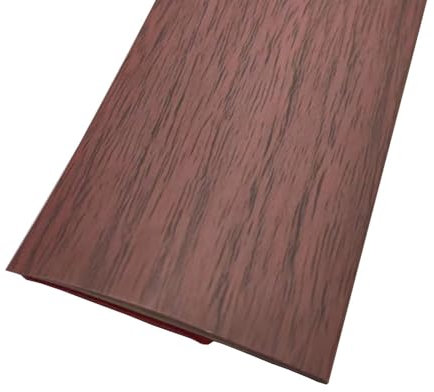 Rot Eiche, Flache Laminat-zu-Fliesen-Schwelle, PVC-Übergangsprofil, selbstklebende Vinyl-Kantenleiste für Bodenfugen, Teppich-zu-Boden-Naht-Verbindungsstreifen
