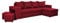 Generisch Möbel NAWSTOL - Ecksofa mit Schlaffunktion 205x130 cm - Eckcouch mit Bettkasten - Sofa Wohnlandschaft L Form (Linke oder RECHTE) (Rot, Ecksofa Rechts)