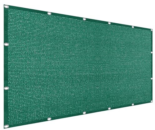 Balkonbespannung Reißfest 80 x 750 cm, HDPE Wetterbeständig Atmungsaktiv, Schattennetz Sonnensegel Netz, Sonnensegel Abschattung, für Balkon Garten, Dunkelgrün