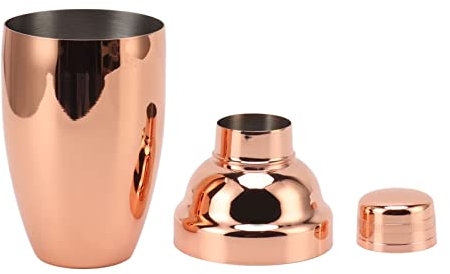 Aoveew Cocktail Shaker - Premium Stainless Steel Shaker for Cocktails with Strainer - Bartender's Choice (Rose Gold)