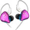 KZ ZSTX - Auriculares intraurales 1BA+1DD, chinos, cancelación de ruido, cable chapado en plata de alta pureza, gancho para la oreja, 0.1 pulgadas (3.5 mm) (sin micrófono, rosa)