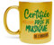Fabulous Mug Doré en Céramique Chromé - Certifiée meilleure prof de musique de l'univers Instrument Rock Jazz Classique Conservatoire - 325 ml