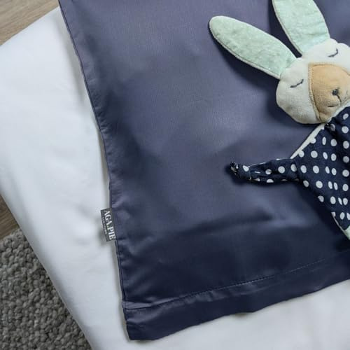 AGAPIE - Bambus Lyocell Kinder-Kopfkissenbezug 60x40 cm - Dunkel-Blau, 100% Bio Oeko-Tex 100, für Allergiker, Antibakteriell, Ganzjahres-Bettwäsche, Atmungsaktiv, Geruchshemmend, Besonders sanft
