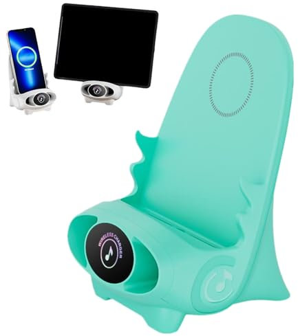 WAXCMXYH Mini Chair Wireless Multifunctional Phone Holder, Desk Phone Charger Holder, 2025 Upgrade Mini Chair Wireless Phone Holder, Universal for Most Smartphone