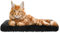 Katzen Fensterliege Fensterbank rutschfest - Katzenbett Fensterbank 50x25 cm - Weich & Kuschelig - Fensterliege für Katzen Selbstheizende Katzendecke - Waschbarer Bezug (Schwarz)