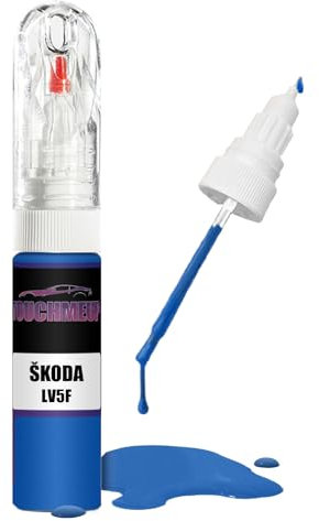 Stylo de retouche pour Skoda - Bleu Énergie LV5F - Kit de retouche de peinture - Pinceaux - Pour Skoda