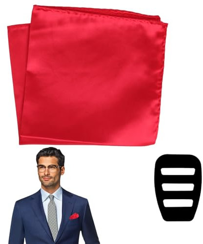 Einstecktuch Seide für Herren, Taschentücher Herren, Einstecktuch Halter, Stofftaschentücher Herren, Taschentücher Hochzeit, Taschentücher Hochzeit, Einstecktuch in Einfarbig Uni, Einstecktuch Rot