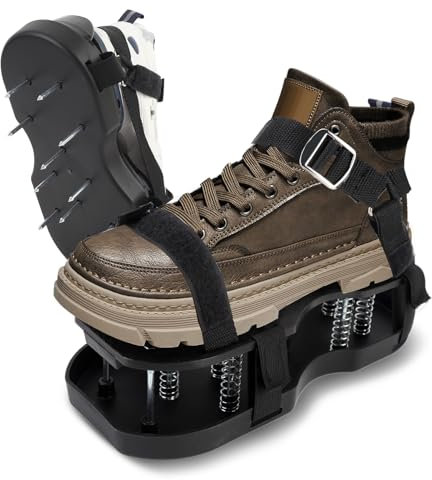 Gugxiom Scarpe per Chiodi con Chiusura a Velcro, Scarpe aeratore per Prato con Molla, Automatiche per sporcizia e Foglie per Prato Giardino