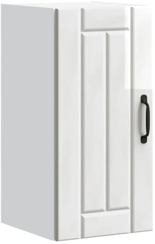 LAPOOH Küchen-Hängeschrank Lucca Hochglanz-Weiß Holzwerkstoff, Hängeschrank Küche, Küchenschrank, Wall Cabinet, Oberschrank - 853779