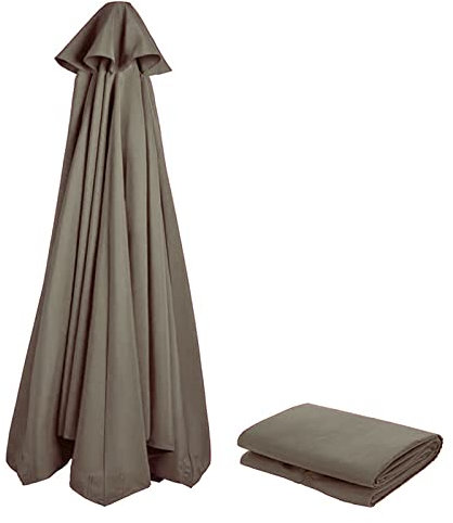 Sonnenschirm Ersatzbezug 3m/350cm/270cm/250cm/230cm/2m 8 Streben/6 Streben Anthrazit/Beige/Dunkelgrün, Sonnenschirm Stoff Uv Schutz 80 Windfest Stabil Strand Terrasse Garten Sonnenschirm Ersatzteile