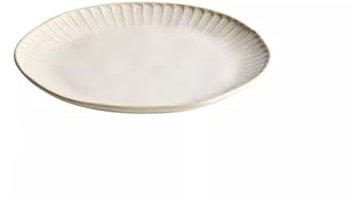 ADERFETBI Platos Plato de cena de cerámica for el hogar, plato occidental de carne for restaurante, plato de ensalada de cocina, vajilla decorativa de escritorio Vajilla(27cm)