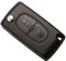 2 Botones Carcasa Mando Llave de Coche con Zócalo de Pila, RISVOWO Mando a Distancia CE0536, Funda Llaves, Carcasa Llave Plegable Compatible con Peugeot 207 307 308 407 607 807 Citroën C2 C3 C4 C5 C6