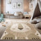 TT Home Kinderzimmer Teppich Spielteppich Hoch-Tief-Effekt Motiv Löwe Weich Naturtöne Minimalistischer Stil Pflegeleicht Modern, Größe:80x150 cm