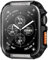 Suitisbest ArmorElite Hülle für Apple Watch 45mm – Robuste Schutzhülle im Metall-Look mit gehärtetem Glas – Kompatibel mit Series 9/8/7
