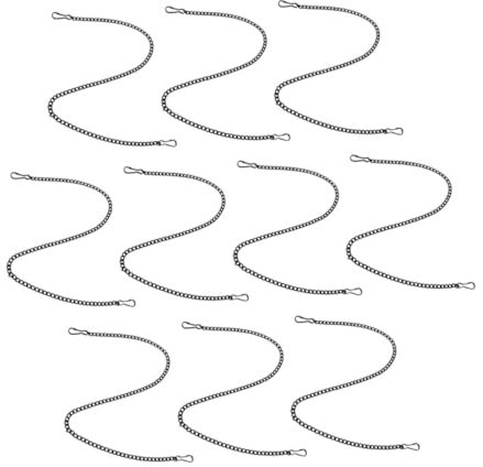 HOMSFOU 10pcs Poster Hanging Flag Chain for Hanging Garden Plant Hangers Sign Hanger Chain for Billboards Chalkboards Basket Planters Lanterns Wind Chimes