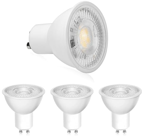 RuLEDne 5W GU10 LED Lampen 2700K Warmweiß 370 Lumen Ersetzt 50W Halogen Leuchtmittel, AC 230V Warmweiss Glühbirnen, Abstrahlwinkel 120 Grad Spot, Nicht Dimmbar Reflektorlampen, 4er-Pack.