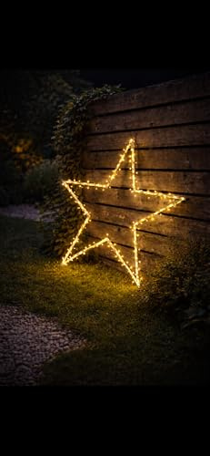 Generisch XXL (1,6m) Weihnachtsstern Aluminium, Outdoor, Steckbar, Wetterfest, Minimalistisch, Leicht Verstaubar, Gartendekoration, Nicht Freistehend