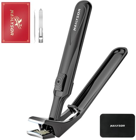 Long Handled Toenail Clippers for Seniors Elderly for Thick Nails | Long Reach Toe Nail Clippers Wide Jaw Opening Nail Clippers with Catcher Heavy Duty Nail Cutter for Disabled Limited Mobility