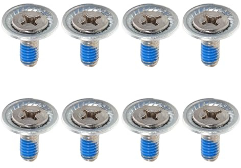 Cabilock Juego de 8 Tornillos de Fijación para Snowboard de Acero Inoxidable con Arandelas, Tornillos de Montaje para Fijaciones de Esquí Compatibles, Accesorios de Repuesto para