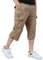 KEFITEVD Men's Capri Shorts Loose Fit Military Shorts 3/4 Cargo Shorts Dungarees Khaki