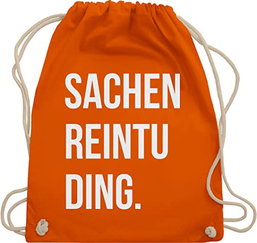 Turnbeutel Rucksack - Festival Zubehör - Sachenreintuding I Sachen Reintu Ding I - Unisize - Orange - hipster bag festival-bag geschenk weihnachten tu beutel beliebte artikel für teenager mädchen