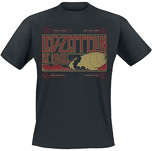 Led Zeppelin Zeppelin & Smoke Männer T-Shirt schwarz Band-Merch, Bands