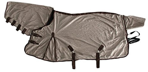 Tubayia Atmungsaktiv Fliegendecke Fliegenschutz Moskitoschutz Ausreitdecke für Pferd Zubehör (125cm)