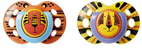Tommee Tippee Fun Style Soothers, 18-36m, 2 Pack, Symmetrical Orthodontic Design, BPA-Free Silicone, Colours May Vary