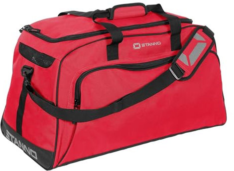 Stanno Sportbag - Loreto - Fitness Tasche - Großer Sporttasche und Verstellbarer Schultergurt - Fussballtasche Herren/Damen - Trainingstasche - Rot - Größe One Size