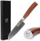 Sunlong Coltello Santoku Coltello giapponese per posate da 5 pollici 67 strati VG-10 acciaio damasco martellato con manico in palissandro