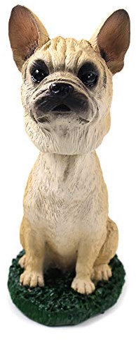 Französische Bulldogge Rehkitz Hund Wackelkopf Figur für Auto Armaturenbrett Schreibtisch Spaß Zubehör