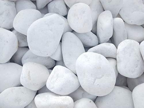GYD Saco Piedra Decorativa Jardin Canto RODADO Blanco Puro 40-60 MM 10 KG…