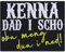 Mundart Aufnäher Kenna dad i scho,oba meng dua i ned Aufbügler mit lustigem Spruch | Bayern Patch Österreich Dialekt Geschenk zum annähen/aufbügeln | 90x70mm