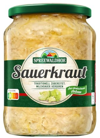 6x Sauerkraut Traditionell milchsauer vergoren und schonend pasteurisiert Marke: Spreewaldhof 650g (3,9 kg) - heimischer Anbau
